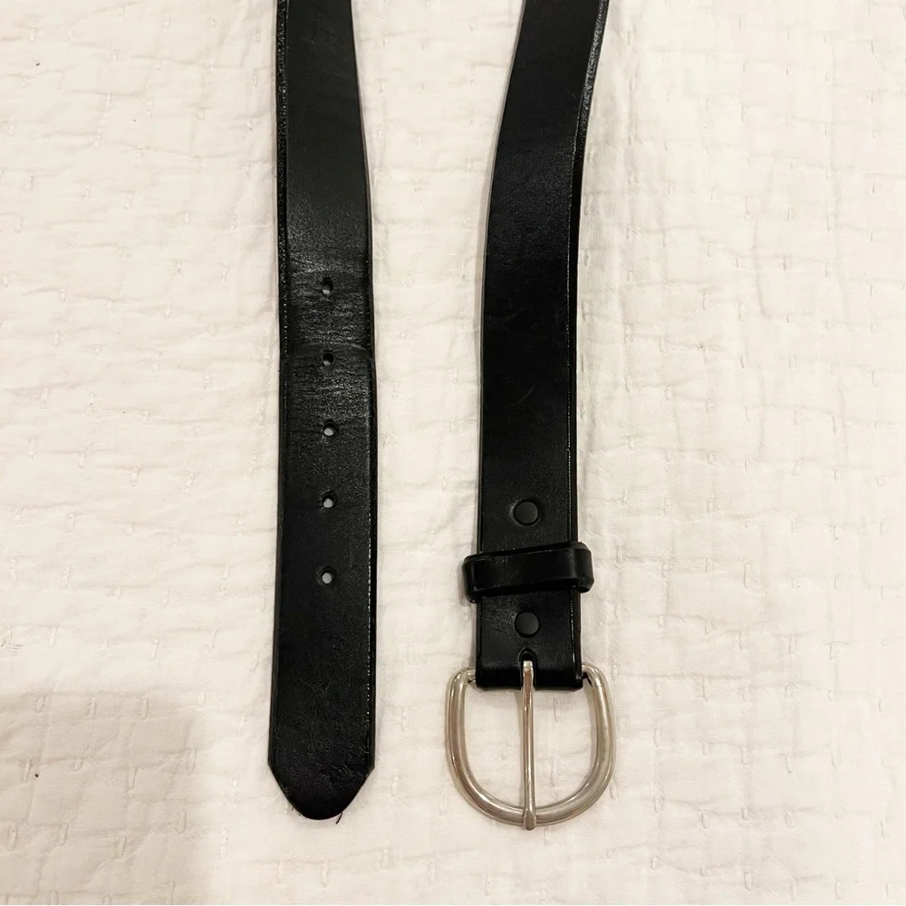 Silver Creek Collection Belt Mens 36 Black Genuine Leather Basic Made in USA